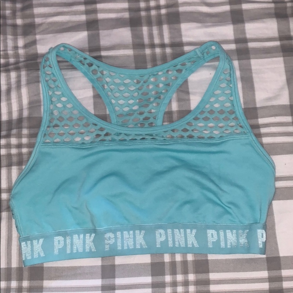 Pink sports bra